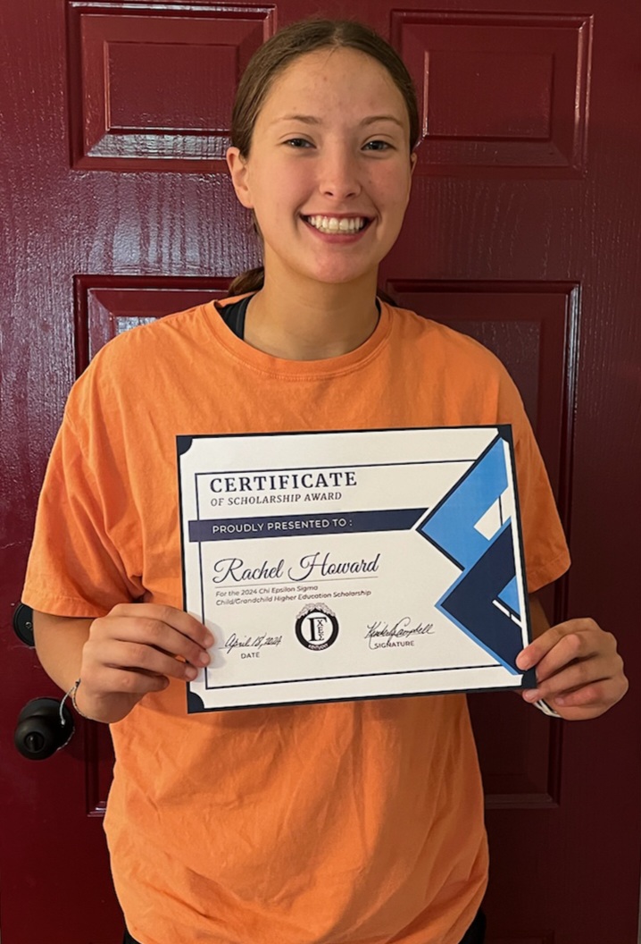 girl holding certificate